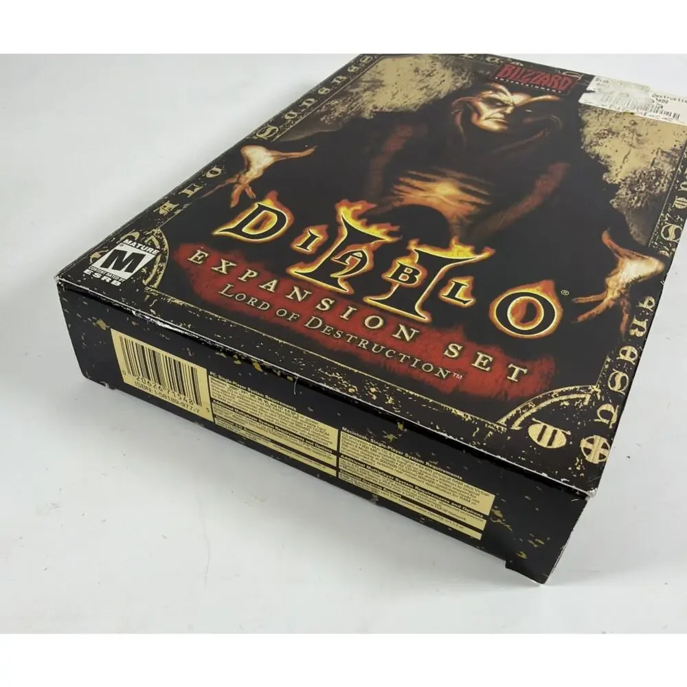 Diablo II Lord of Destruction Expansion Set Retail Box Blizzard PC Game 2001